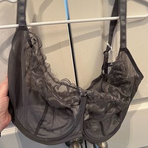 NWT flirtelle alice balconette bra in charcoal 40JJ